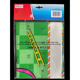 eMKay® Giant Snakes and Ladders Fold Out Play Mat Board Traditional Childrens Game (75cm x 75cm Approx Size)
