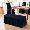 NICEEC Spandex Stretch Dining Bench Cover with Skirt Removable Bench