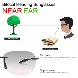 2 pares de gafas de lectura bifocales sin montura con protección UV400, gafas de sol lectores para hombres y mujeres, gafas clásicas vintage, Negro y marrón, 1.0 x