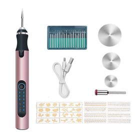 Electric Engraving Pen Cordless Rechargeable Grinding Machine Tool Set Kit for Nail Art Gold Engraving Grinding Set