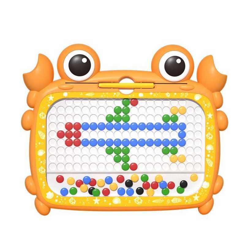 Magnetic Dot Drawing Board Cute Crab Shaped Doodle Board Educational