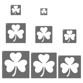PATIKIL Shamrock Stencils, 8 Pcs Large Plastic Shamrock Stencils Reusable for Painting on Wall, Wood, Fabric