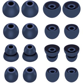 16pcs Navy Ear Tips Ear Buds Ear Gels Replacement for Beat s by dr dre Powerbeats Pro, JNSA Eartips Earbuds Eargels Compatible with Powerbeats Pro/Beat s X, SML and Double Flange, Navy