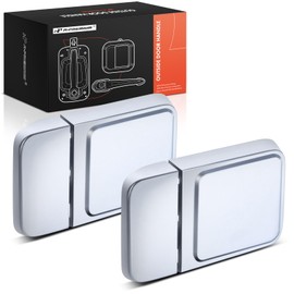 A-Premium Outside Exterior Door Handles Compatible with International Harvester 2554, 2574, 2654, 2674, 3000, 3200, 3300, 4700, 4800, 4900, 3000RE, Zinc Chrome, 2-PC Set, Front Driver & Passenger Side