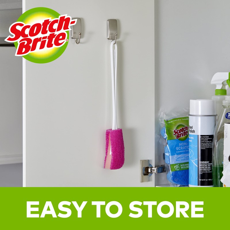 Scotch-Brite Water Bottle Scrubber, Safe On Glass, Plastic and Stainless