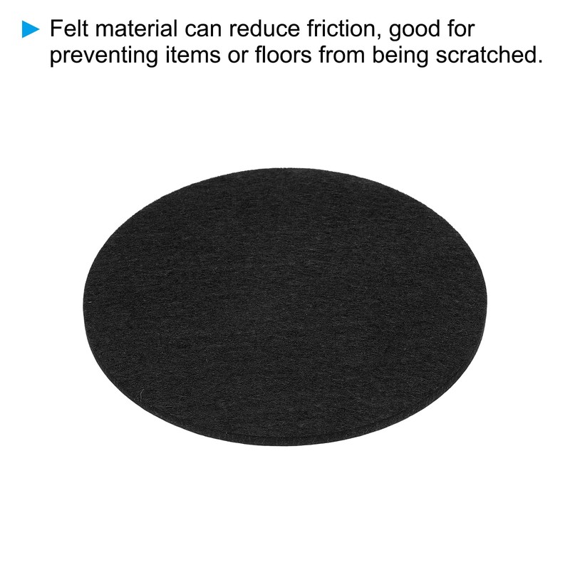 PATIKIL 5.5" Diameter Adhesive Non-Slip Backed Felt, 3 Pcs 5mm
