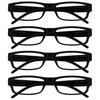 Die Lesebrille Unternehmen Schwarz Leicht Komfortables Leser Wert 4er-Pack Herren