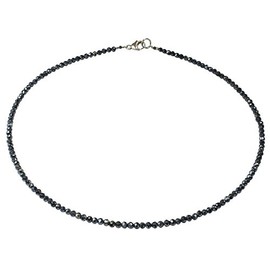 Funk-Collier Women's Gemstone Necklace Mystic Spinel 925 Sterling Silver Carabiner Approx. 45 cm Diameter Approx. 3 mm, Spinel