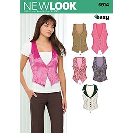 New Look Sewing Pattern 6914: Misses Tops, Size A, paper, White, A (4-6-8-10-12-14-16)