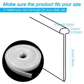 Framed Shower Door Bottom Seal Strip Replacement, 118 Inch Shower Door Sweep Showers Door Strip for Door Frame Window Bathroom Showers Glass Gaps