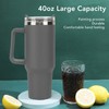 40oz Stainless Steel Vacuum Insulation Water Mug with Handle Straw