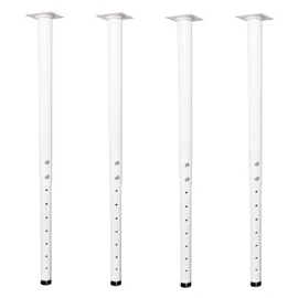 Jahof Adjustable Table Legs 22-36 inch (55-90cm), Metal Desk Legs Ø42/38 mm with Screws, Telescopic Legs for Tabletops, DIY Desk, RV, Home and Office (4pcs, White)