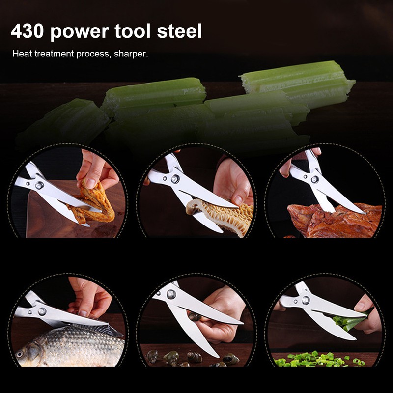 Chicken Bone Scissor Stainless Steel Poultry Kitchen Shear with Safe