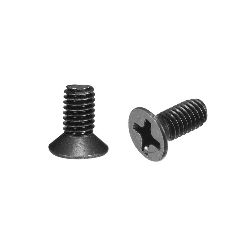 sourcing map M3.5 x 8mm Phillips Screw Fastener Black for