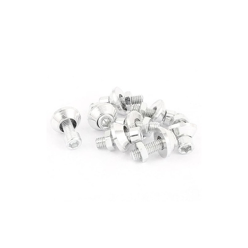 MACHSWON Car Aluminum License Plate Frame Bolt Screw Cover Cap