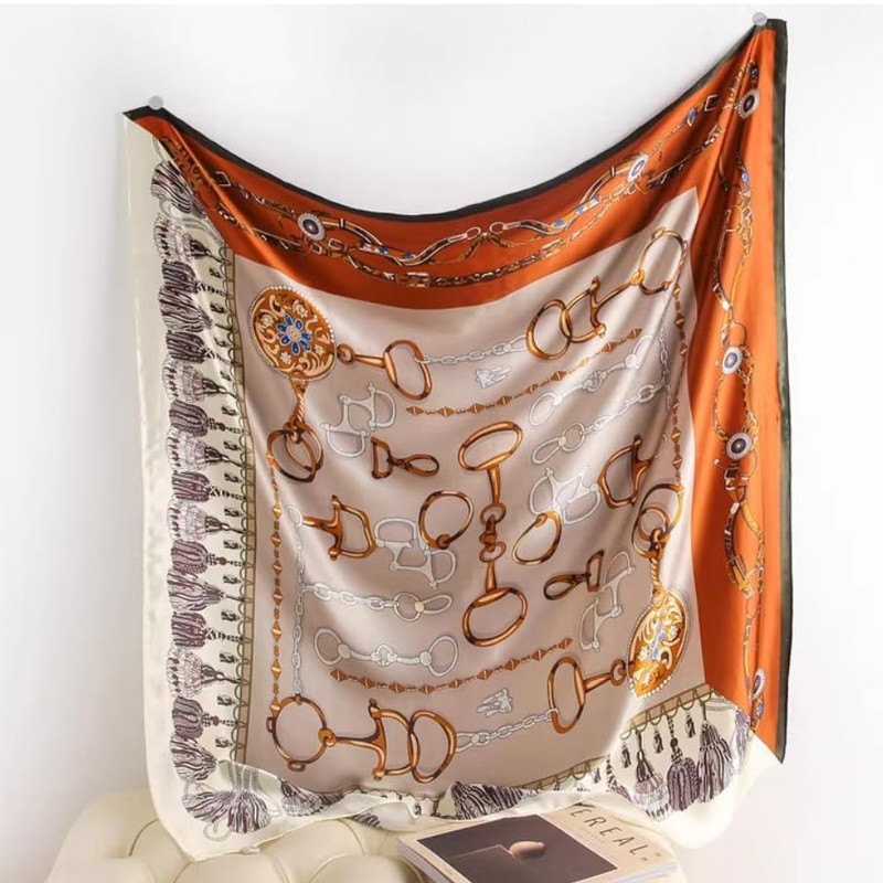 MEISEE 100% Pure Mulberry Silk Scarf 43”*43” Large Square Lightweight