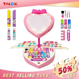 Christmas tree-shaped makeup toy set. - make up toys: Heart-Shaped Glowing Makeup Kit