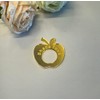 Shana Tova Gold Napkin Rings,Set of 12 Acrylic Gold Apple