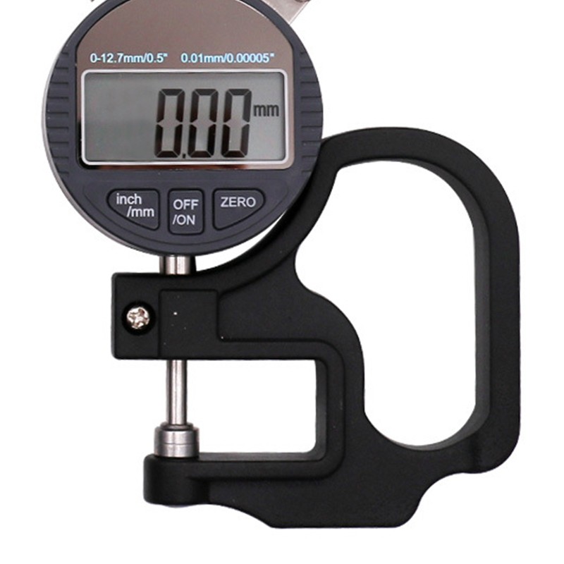 Thickness Gauge Micrometer Meter 0‑12.7mm Digital Display Measuring Tool for