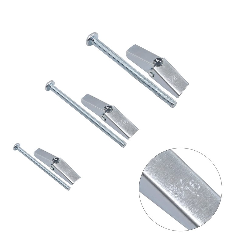 HELIFOUNER 24 Pieces Toggle Bolt and Wing Nut for Hanging