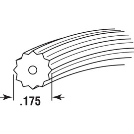Prime-Line P 7523 Screen Retainer Vinyl Spline, 0.175 In. Round, Black, 25 foot (1 Roll)