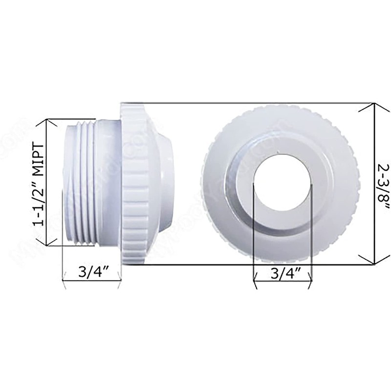ATIE Pool Spa Directional Flow Hydrostream Return Jet Fitting SP1419D