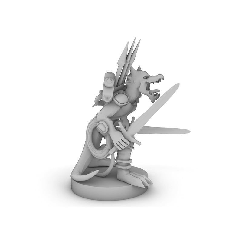 Kobold Weapon Master Tabletop DND Gaming Miniature