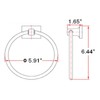 Design House Millbridge Towel Ring, Concealed Screws, Standard Wall Mount,