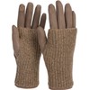 styleBreaker Women's Touchscreen Fabric Gloves with Removable Knitted Cuffs, Warm,