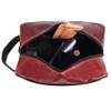 CRICKET-GIFTS Buffalo Leather Cricket Wash Bag Durable Toiletry Bag for