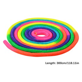 Skipping Rope Rhythmic Sports Gymnastics Rope Skipping Rope Horse Lead Children's Gymnastics Rope Rainbow Colour for Fitness Aerobics Rhythmic Gymnastics Art Rope Sports Training