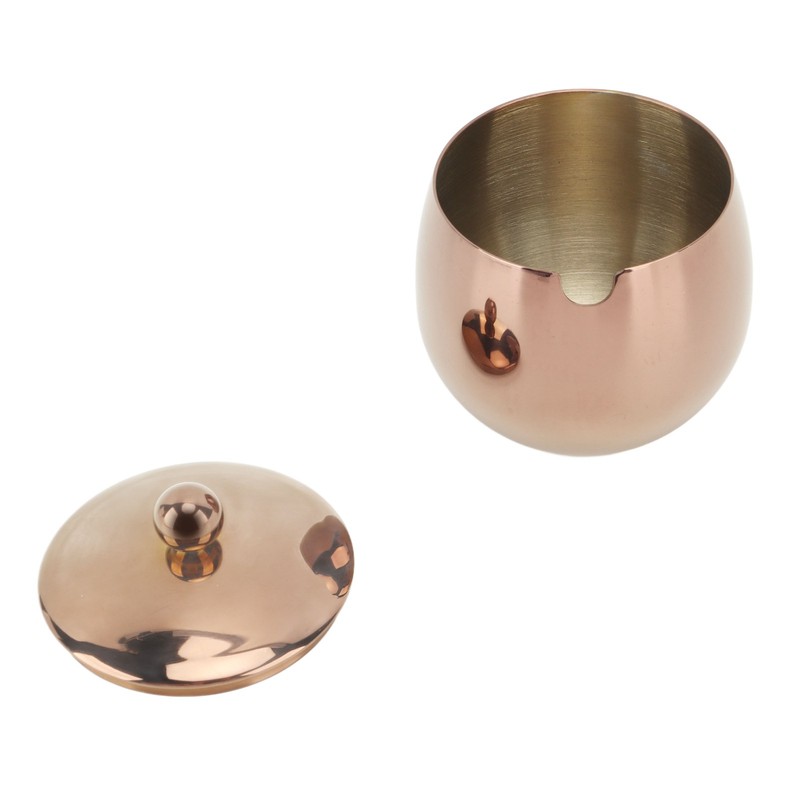 Large Stainless Steel Sugar Bowl Spice Jar With Lid Storage