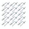 sourcing map Aluminium / Steel Open End Blind Rivets 6