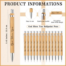 Sayglossy 50 Set Christmas Christian Gifts 50 Bible Verse Notebook Xmas Religious Notepad 50 God Bless You Ballpoint Pens Christian Wooden Pens 50 Gift Bags Religious Gifts for Church Office Coworker