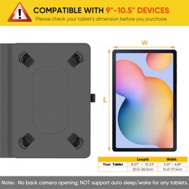 Fintie Tablet Universal Case for 11 Inch Doogee U11/U11 Pro/Blackview Tab90 11"/TABWEE W90 11"/Whitedeer/HotLight/DOOGEE U10 10 Inch, Multi-Angle Case Universal for 9-11 Inch Tablet, Space Grey