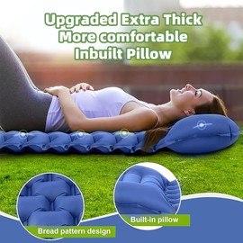 KUNYOS Portable Camping Mat Camping Mattress, Self Inflating Sleeping Mat with Built-in Foot Pump Ultralight Waterproof Camping Mat for Camping, Hiking, Backpacking, Travelling