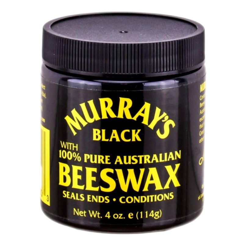 Murrays Black Beeswax 3.5 Ounce Jar (103ml) (6 Pack)