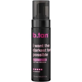 B.TAN - Espuma Autobronceadora Express - Want The Darkest Tan Possible – Mousse Bronceador 200 ml (6.7 oz) – Bronceado Oscuro en 1 Hora – Fórmula Vega