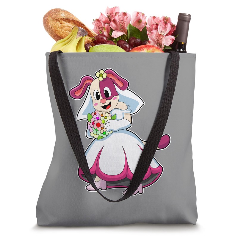 Dog Bride Bridal bouquet Wedding Tote Bag