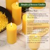 Natural Beeswax Candles Set of 6, Handmade Beeswax Pillar Candles