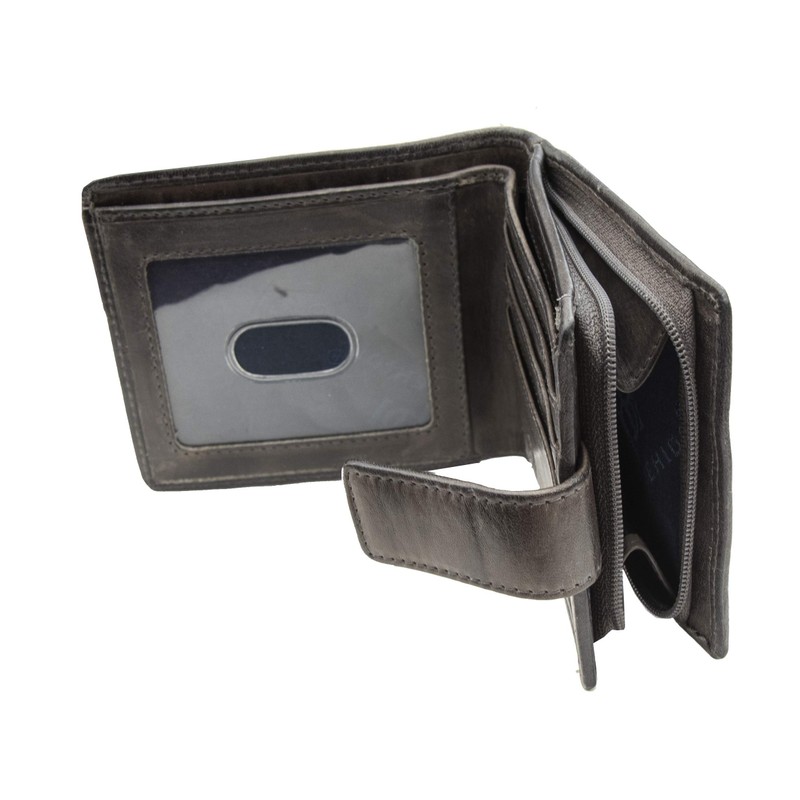 Prime Hide RFID Blocking Men's Vintage Black Leather Bifold Wallet