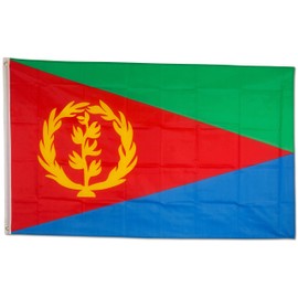 SCAMODA Country Flag, Made of Weatherproof Material, with Metal Eyelets, Outdoor Flag (Eritrea), 150 x 90 cm