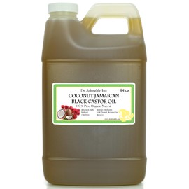 Dr Adorable - 64 oz - Coconut Jamaican Black Castor Oil - Pure Natural Organic Strengthen Grow & Restore Hair Care