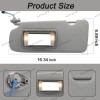 Unbranded Pair Gray Side Sun Visor W/ Lights Fits for