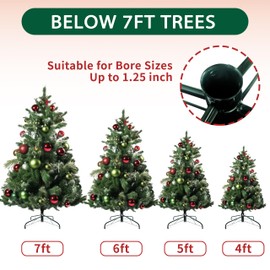 SYITCUN 20” Christmas Tree Stand for Artificial Trees, Foldable Metal Xmas Tree Stand, Replacement Fake Christmas Tree Holder Base for 4 ft to 7 ft Trees, Fits Tree Poles up to 1.25”