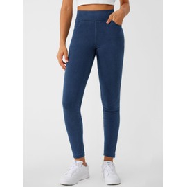 LILLUSORY Womens Jeggings High Waisted Stretch Jeans Skinny Tummy Control Denim Leggings with Pockets Trendy Pants 2025 Dark Blue M