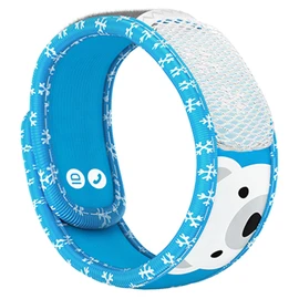 PARAKITO Mosquito Band Kids - Mosquito Band Kids - Mozzie Bands Kids - w/Natural Essential Oils, No DEET, No Alcohol, Waterproof, From 3+ Years. 30 Days Protection, 15 Days per Pellet, 2 Pellets per Pack (Polar Bear)