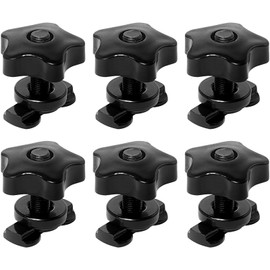 PALOZO L Track Double Lug Threaded Stud Nut Fitting with Knob, Pack of 6