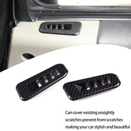 Lcojicep Car Door Air Vent Cover Trim Compatible with2003-2007 Hummer H2,Protective Cover for co-Pilot air Outlet，Interior Door Air Vent Trim Cover Accessories (2pcs) (Carbon Fiber Grain)