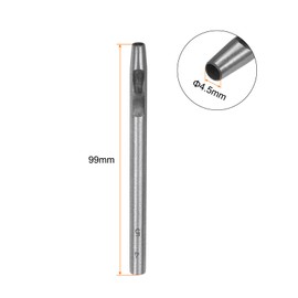 HARFINGTON Hollow Punch for Leather 4.5mm Round Hole Punch Tool for Belt Puncher Carbon Steel Single Punch for Watch Belts Cut Leather Craft Rubber Paper Fabric Plastic Soft Material